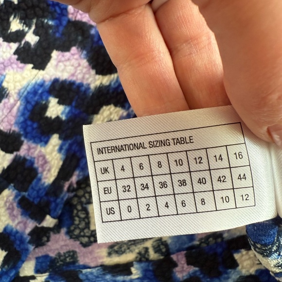 ESSENTIEL ANTWERP Blue Leopard Print Puff Sleeve Top - Picture 16 of 16